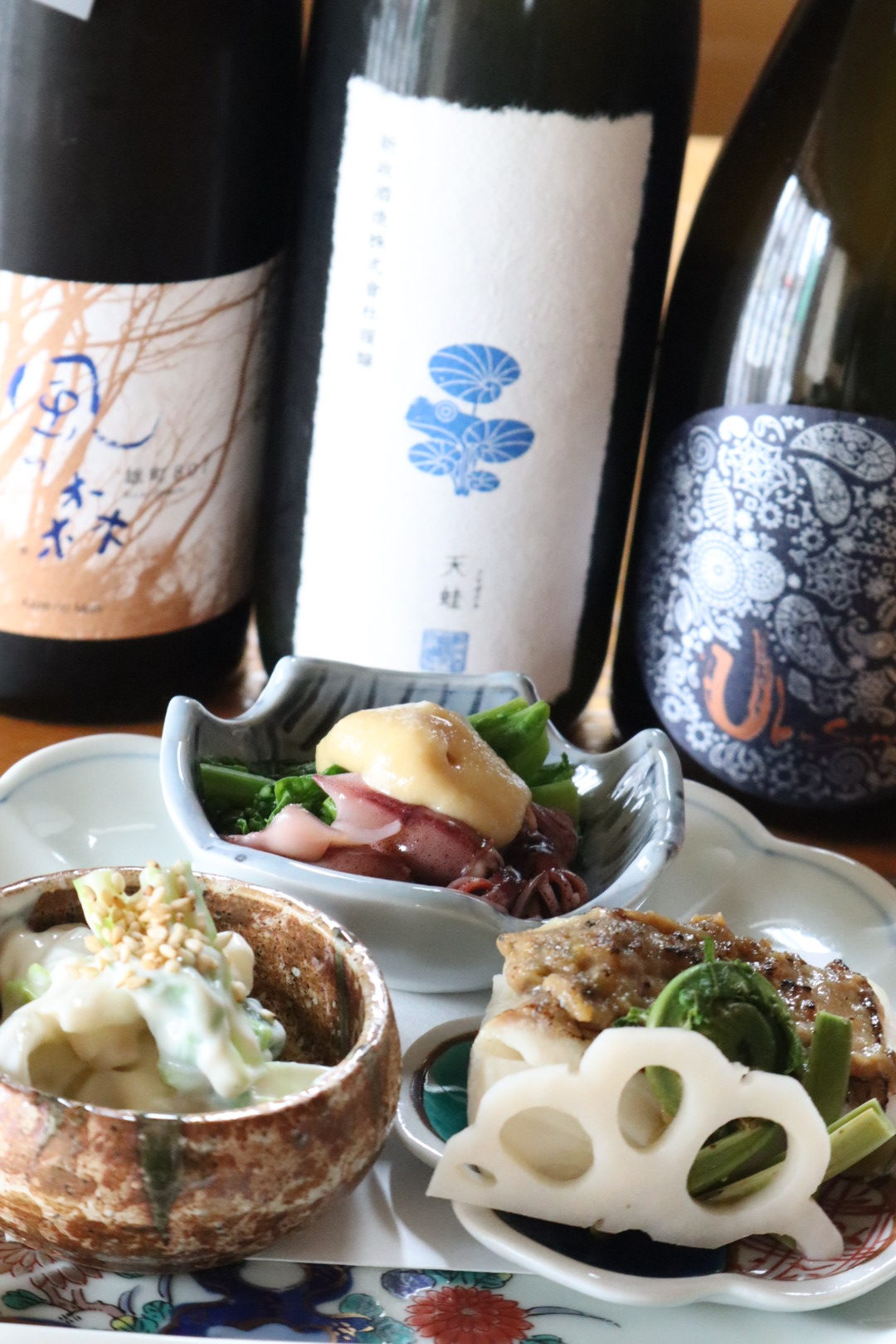 風の森　新政　産土　春の食材　かもし家　宇都宮